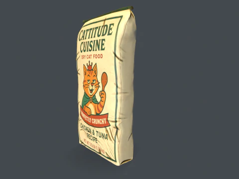 Cat Food Bag 3D Model