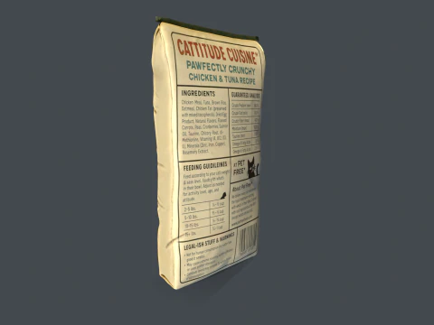 Cat Food Bag 3D Model
