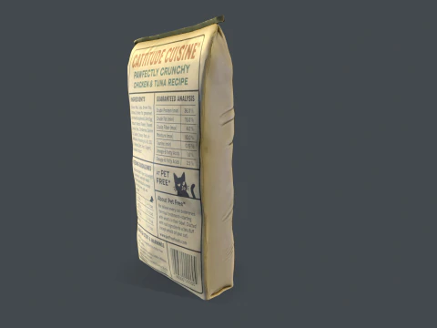 Cat Food Bag 3D Model