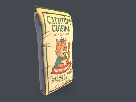 Cat Food Bag 3D Model