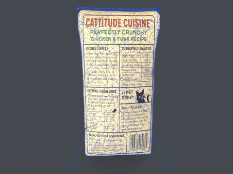 Cat Food Bag 3D Model