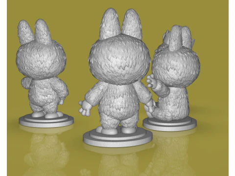 4 Labubu Sculpts 3D Model
