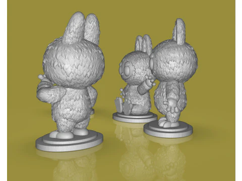 4 Labubu Sculpts 3D Model