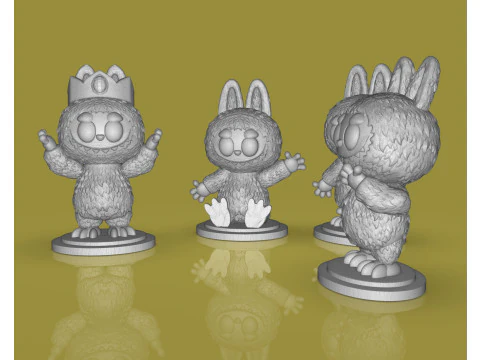 4 Labubu Sculpts 3D Model