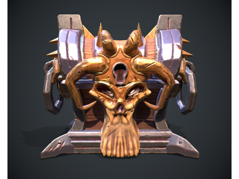 Stylized Demon Chest 3D Model