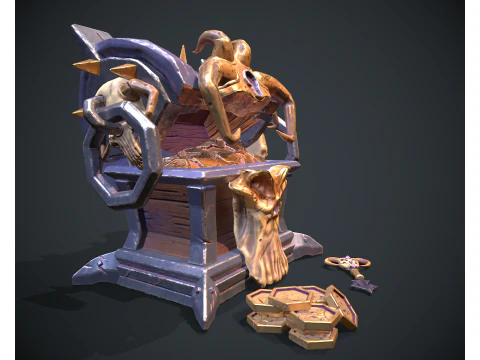 Stylized Demon Chest 3D Model