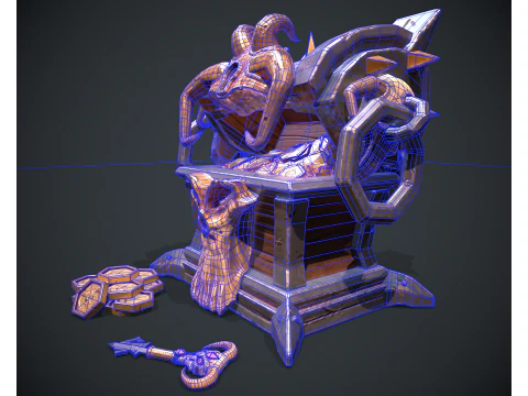 Stylized Demon Chest 3D Model