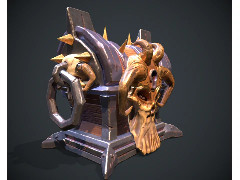 Stylized Demon Chest 3D Model