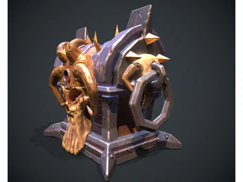 Stylized Demon Chest 3D Model