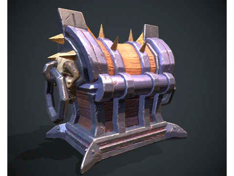 Stylized Demon Chest 3D Model