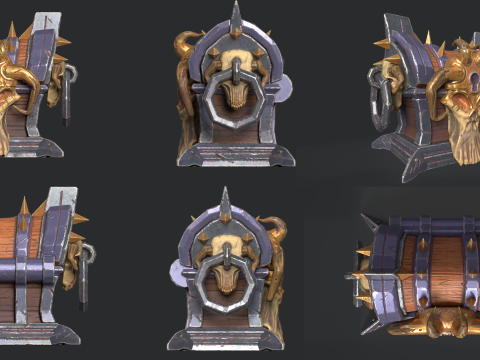 Ba&uacute; do Dem&ocirc;nio Estilizado Modelo 3D