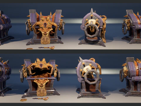 Stylized Demon Chest 3D Model