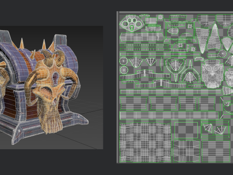 Ba&uacute; do Dem&ocirc;nio Estilizado Modelo 3D
