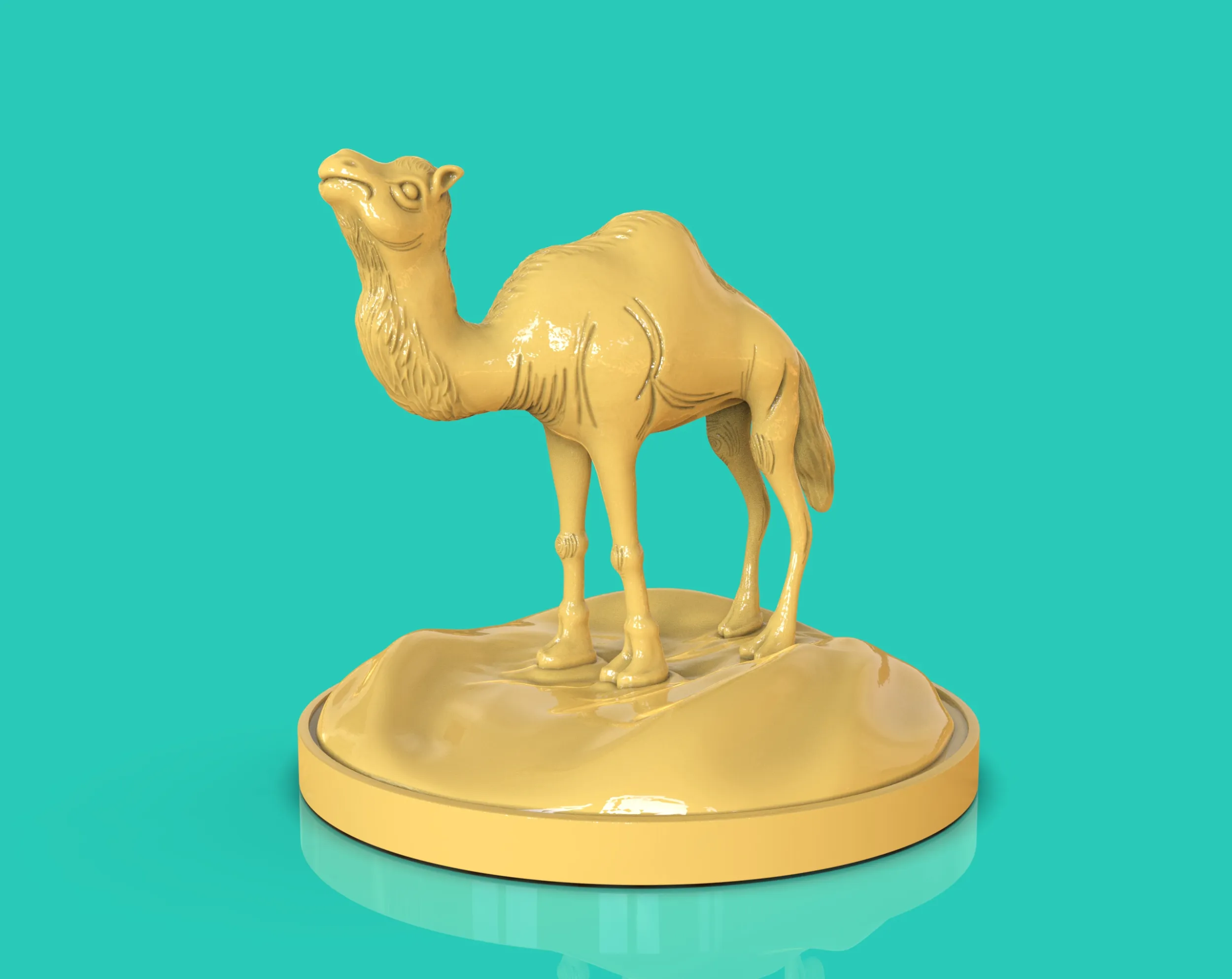 Camel Dromedary 3D Print Model .c4d .max .obj .3ds .fbx .stl .blend 