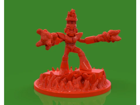Bombero Rockman-Megaman Modelo de impresión 3D