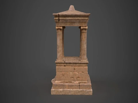 Greek Funerary Monument 3D Model