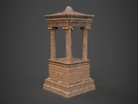 Greek Funerary Monument 3D Model