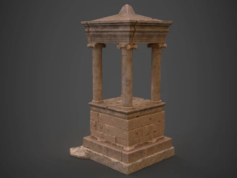 Greek Funerary Monument 3D Model