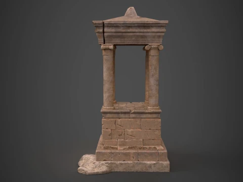 Greek Funerary Monument 3D Model