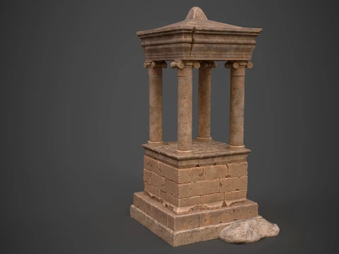 Greek Funerary Monument 3D Model