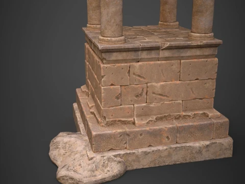 Greek Funerary Monument 3D Model