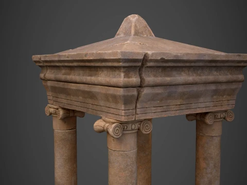 Greek Funerary Monument 3D Model