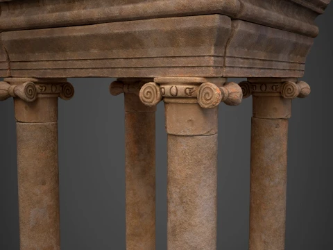 Greek Funerary Monument 3D Model