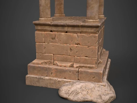 Greek Funerary Monument 3D Model