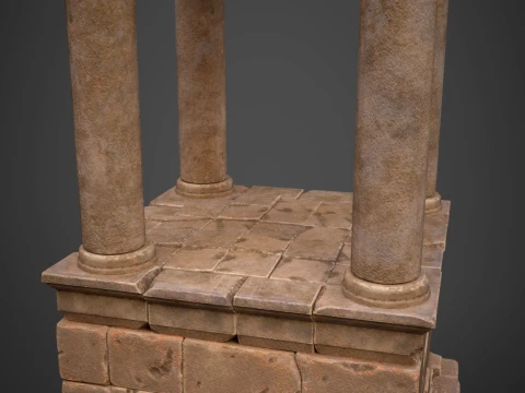 Greek Funerary Monument 3D Model