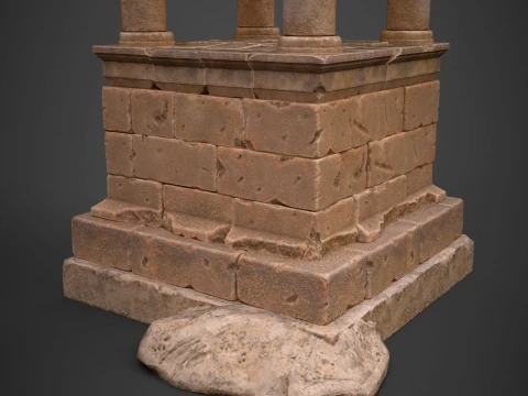 Greek Funerary Monument 3D Model