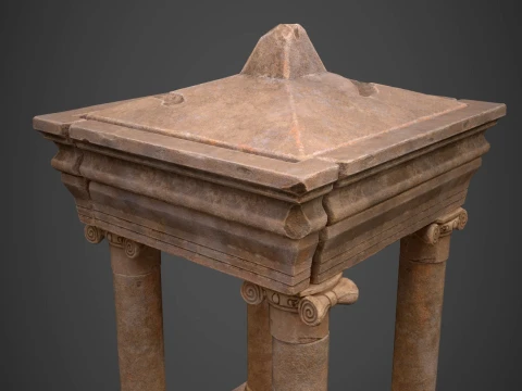 Greek Funerary Monument 3D Model