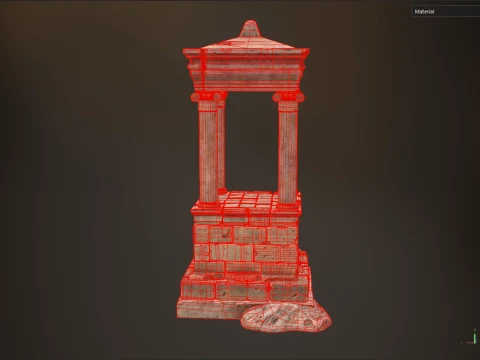 Greek Funerary Monument 3D Model