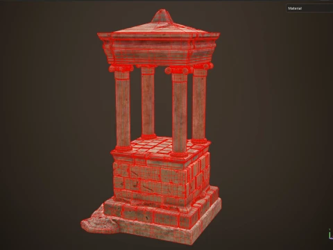 Greek Funerary Monument 3D Model