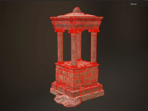 Greek Funerary Monument 3D Model