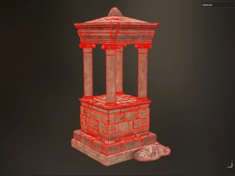 Greek Funerary Monument 3D Model