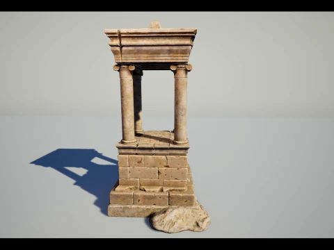 Greek Funerary Monument 3D Model