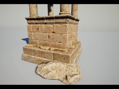 Greek Funerary Monument 3D Model