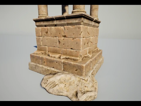 Greek Funerary Monument 3D Model