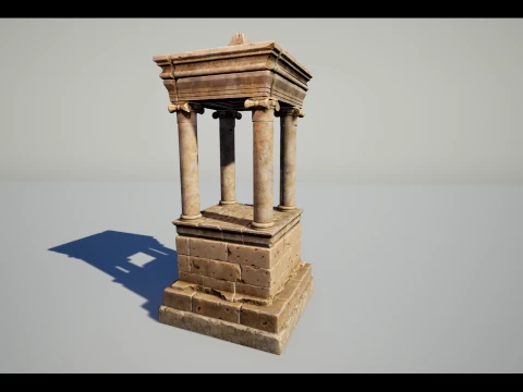 Greek Funerary Monument 3D Model
