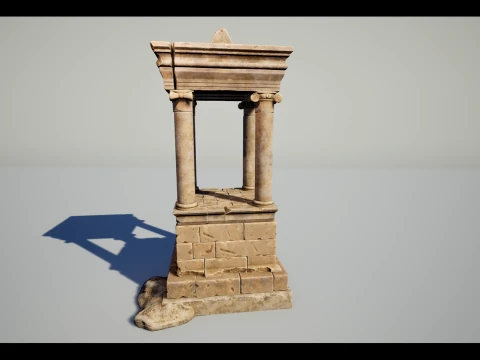 Greek Funerary Monument 3D Model