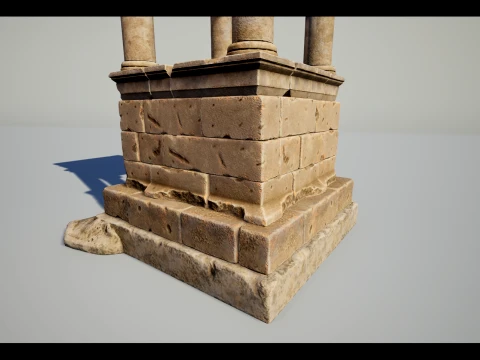 Greek Funerary Monument 3D Model