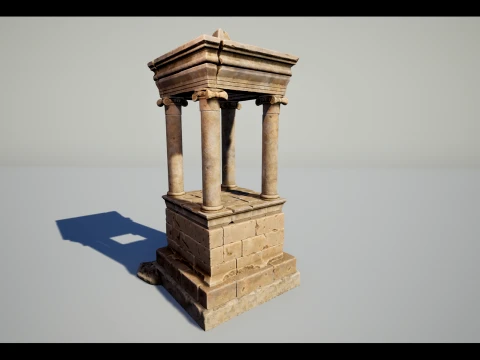 Greek Funerary Monument 3D Model
