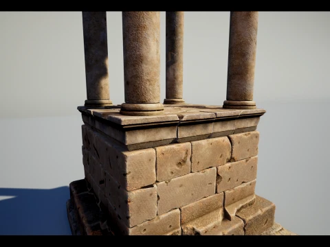 Greek Funerary Monument 3D Model