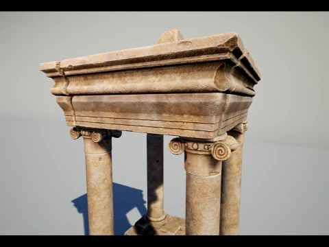 Greek Funerary Monument 3D Model
