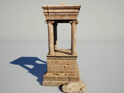 Greek Funerary Monument 3D Model