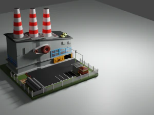 Low-Poly-Pflanze 3D Modell