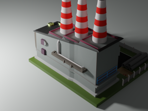 low poly plant Modello 3D