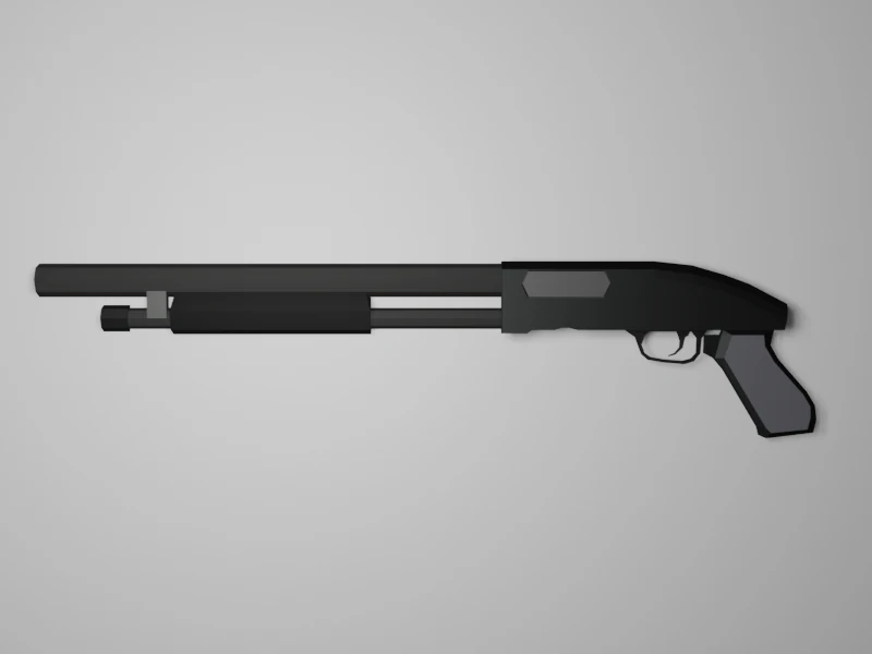 low poly shotm590 3D Model .c4d .max .obj .3ds .fbx .stl .blend 