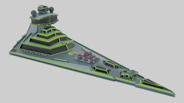 space destroyer 3D Model .c4d .max .obj .3ds .fbx .stl .blend 