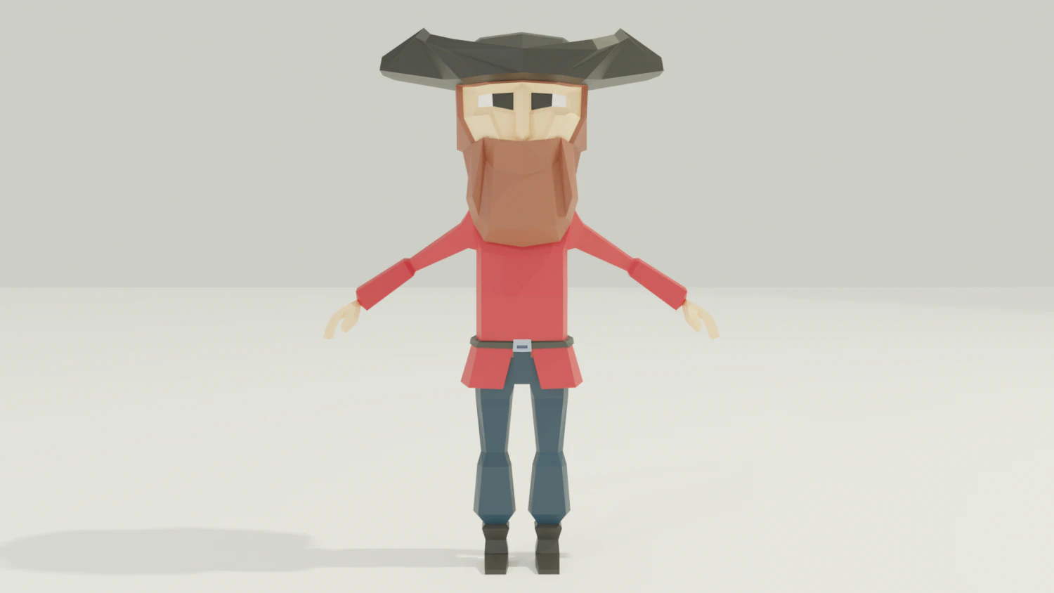pirate 3D Model .c4d .max .obj .3ds .fbx .stl .blend 
